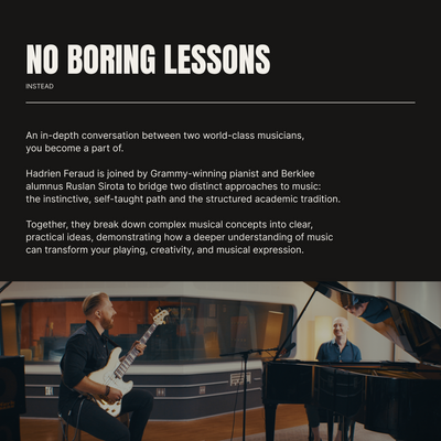 Hadrien Feraud Masterclass