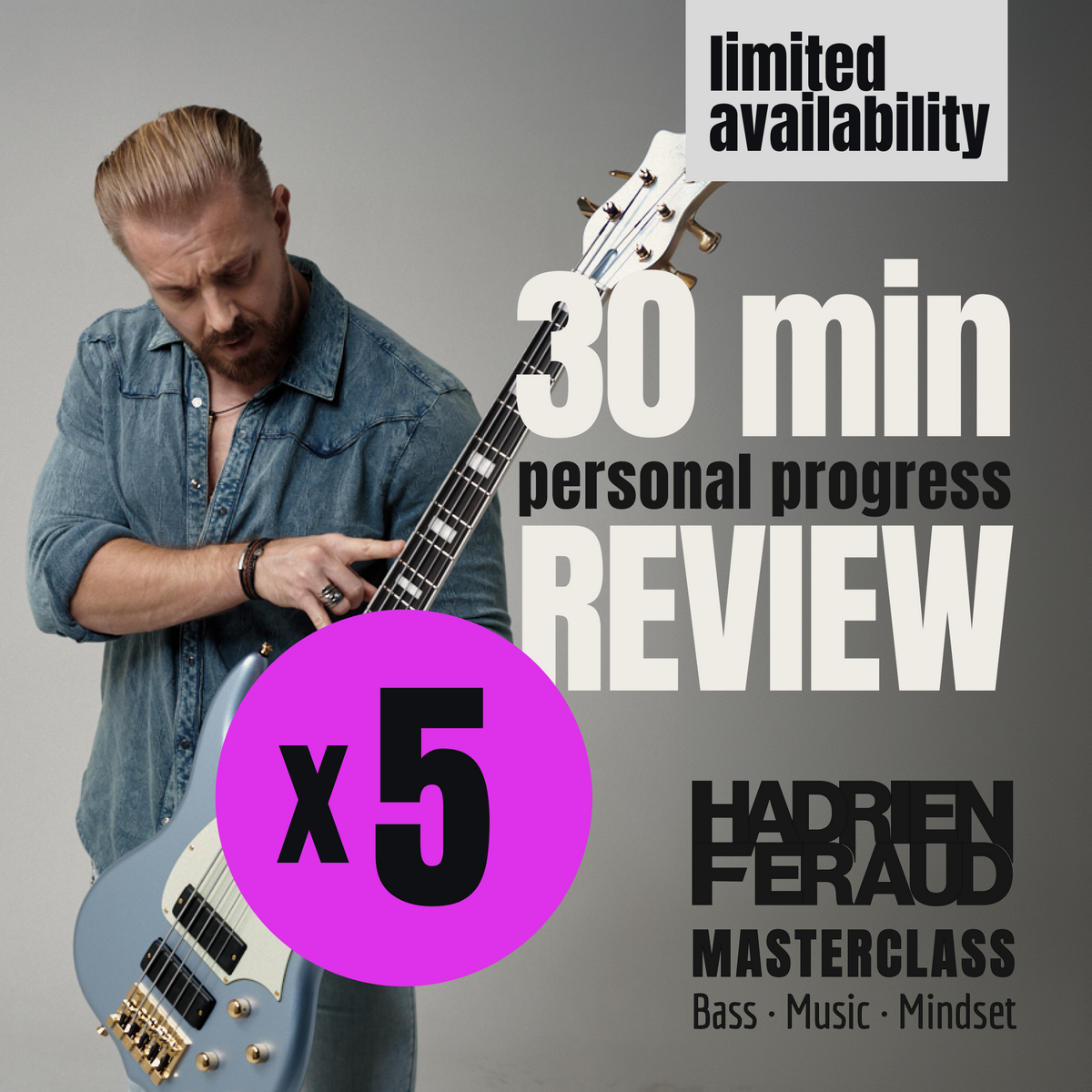 1-on-1 REVIEW SESSIONS with Hadrien Feraud: 5-session pack (30 min each)