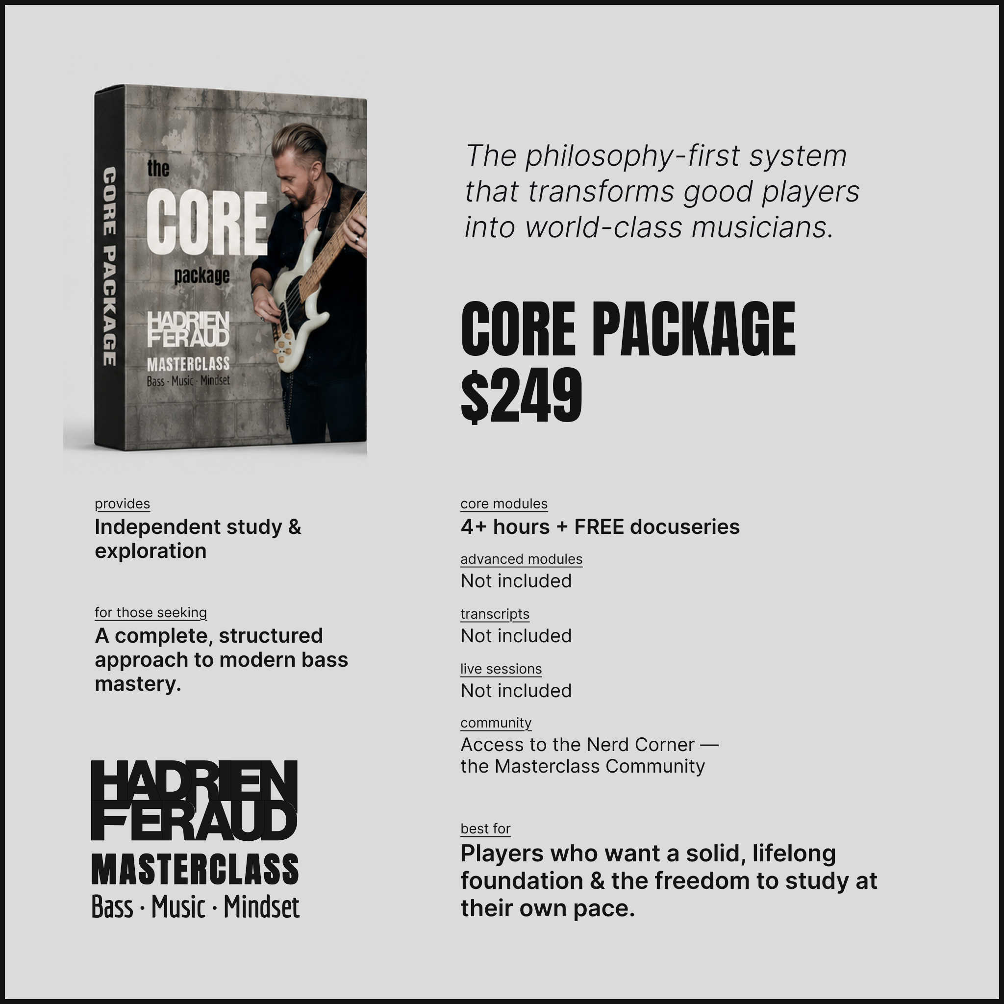 Hadrien Feraud Masterclass
