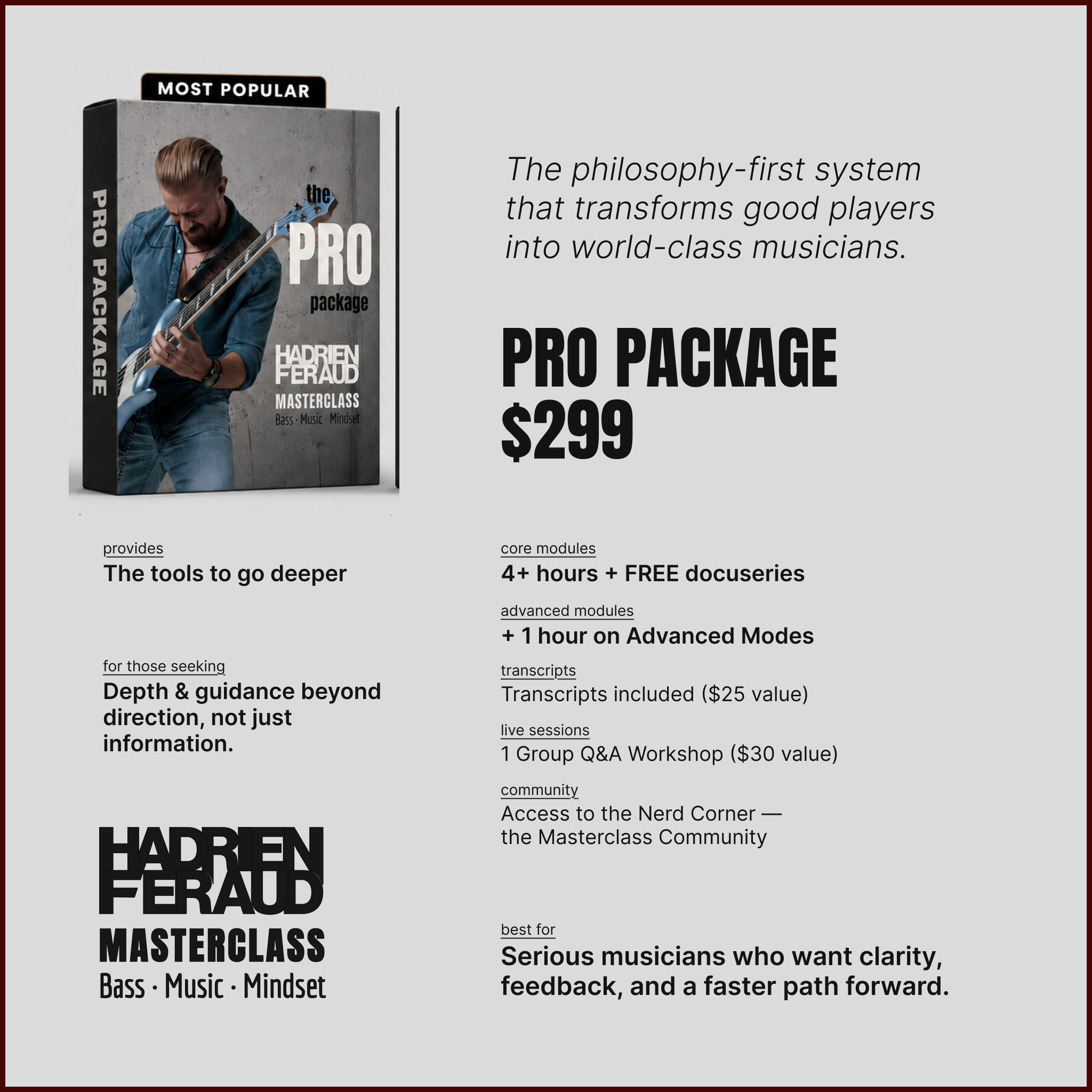 Hadrien Feraud Masterclass
